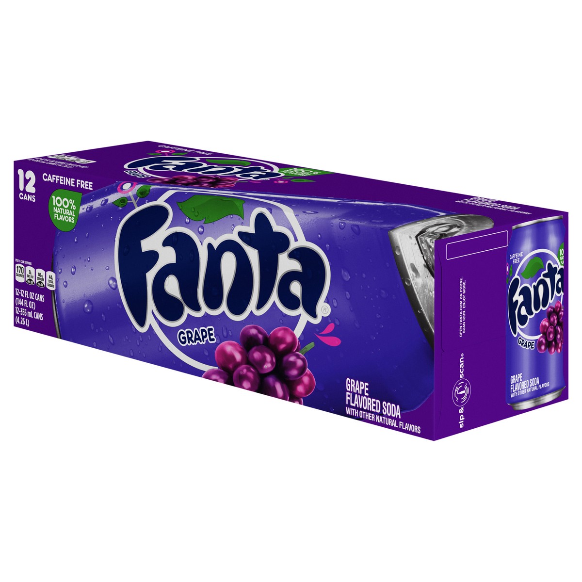 slide 6 of 9, Fanta Grape Soda, 12 ct; 12 fl oz