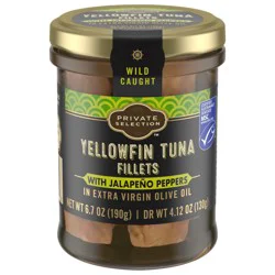 Private Selection Yellowfin Tuna Fillets With Jalapeno Peppers In Extra Virgin Olive Oil
