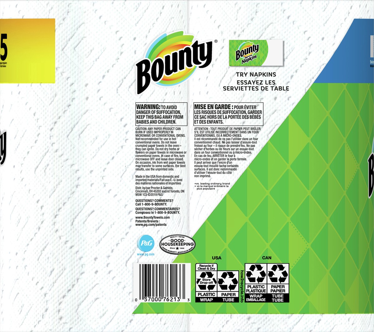 slide 4 of 5, Bounty 2-Ply Select-A-Size Double Plus Roll Paper Towels 2 ea, 2 ct