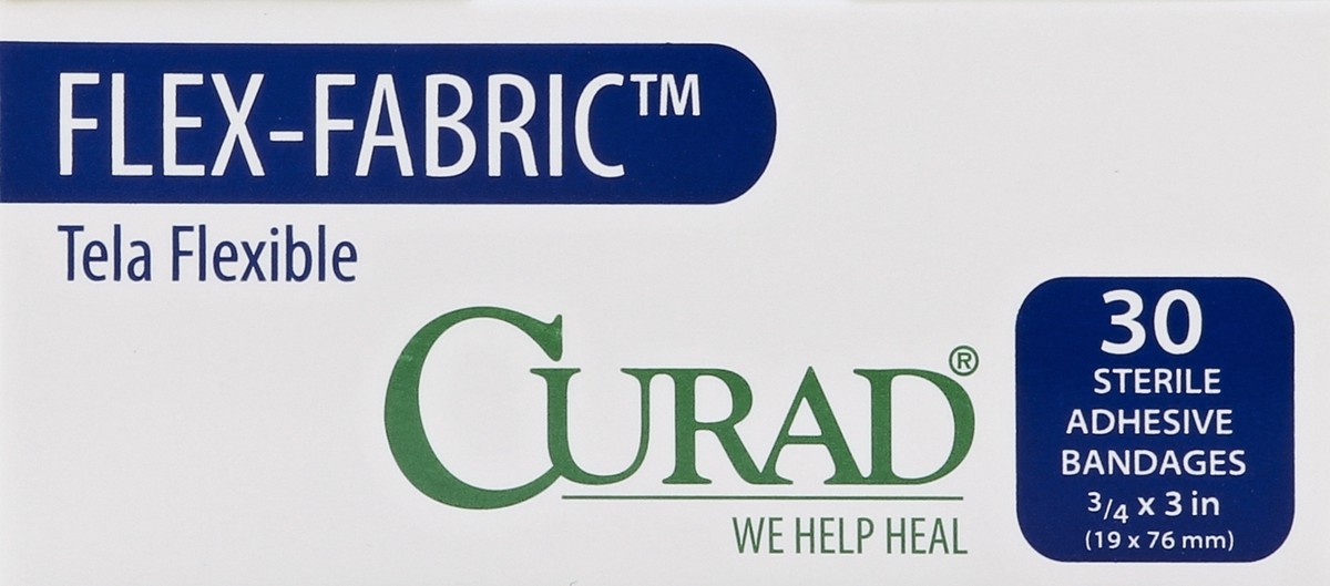 slide 3 of 5, CURAD Bandages, Sterile, Adhesive, Flex-Fabric, 30 Each, 30 ct