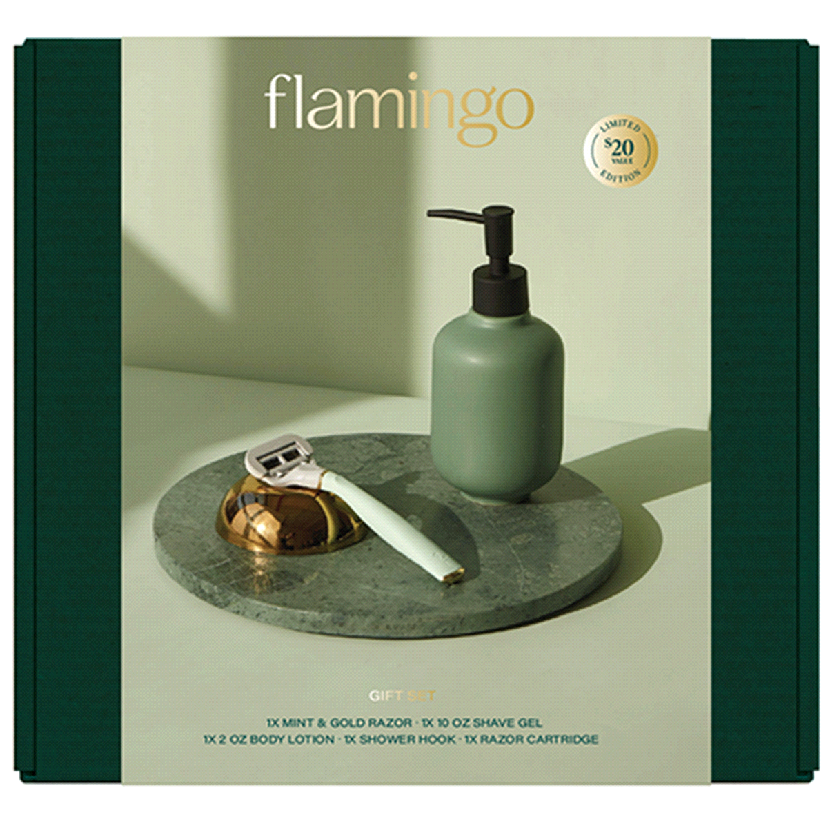 slide 1 of 1, Flamingo Shave Holiday Gift Set, 24.3 oz