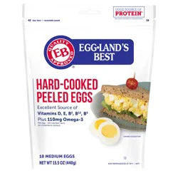Eggland's Best Medium Hard-Cooked Peeled Eggs 10 ea
