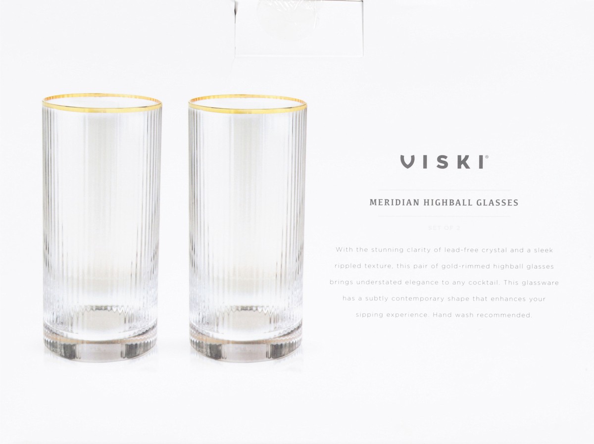 slide 5 of 11, Viski Meridian Highball Glasses 2 ea, 2 ct