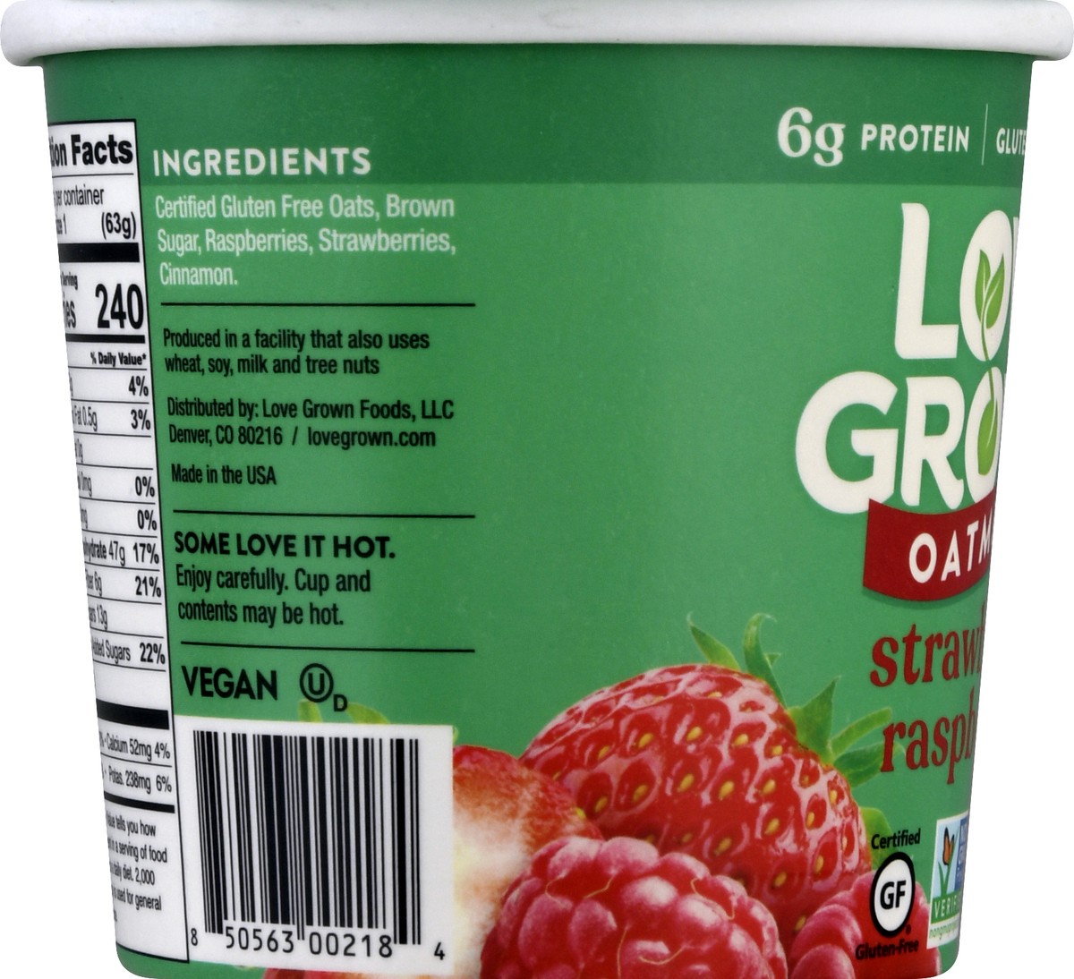 slide 10 of 13, Love Grown Strwbry/Rspbry Hot Oats Cereal, 2.22 oz