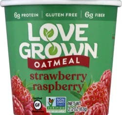 Love Grown Strwbry/Rspbry Hot Oats Cereal - 2.22 oz