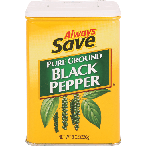 slide 1 of 1, Always Save Black Pepper, 8 oz