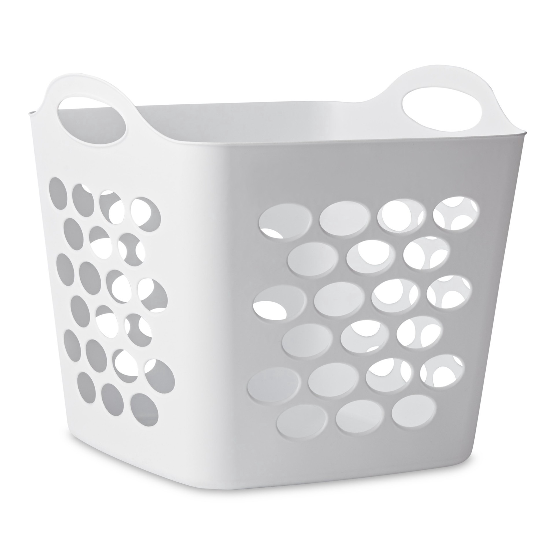 slide 1 of 1, Starplast Square Flex Laundry Basket - White, 1 ct
