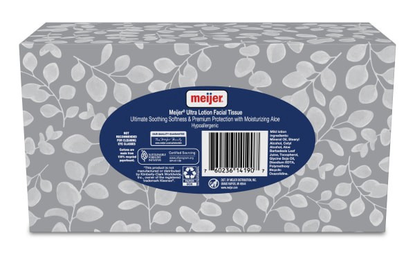 slide 4 of 9, Meijer Facial Tissues, Ultra Lotion, 120 ct