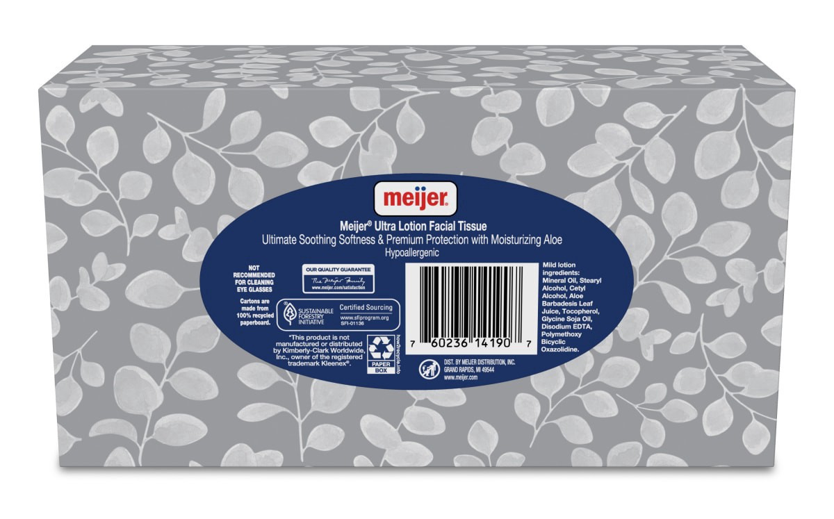 slide 5 of 9, Meijer Facial Tissues, Ultra Lotion, 120 ct