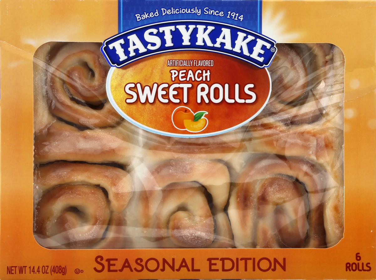 slide 1 of 13, Tastykake Sweet Rolls 6 ea, 14.4 oz