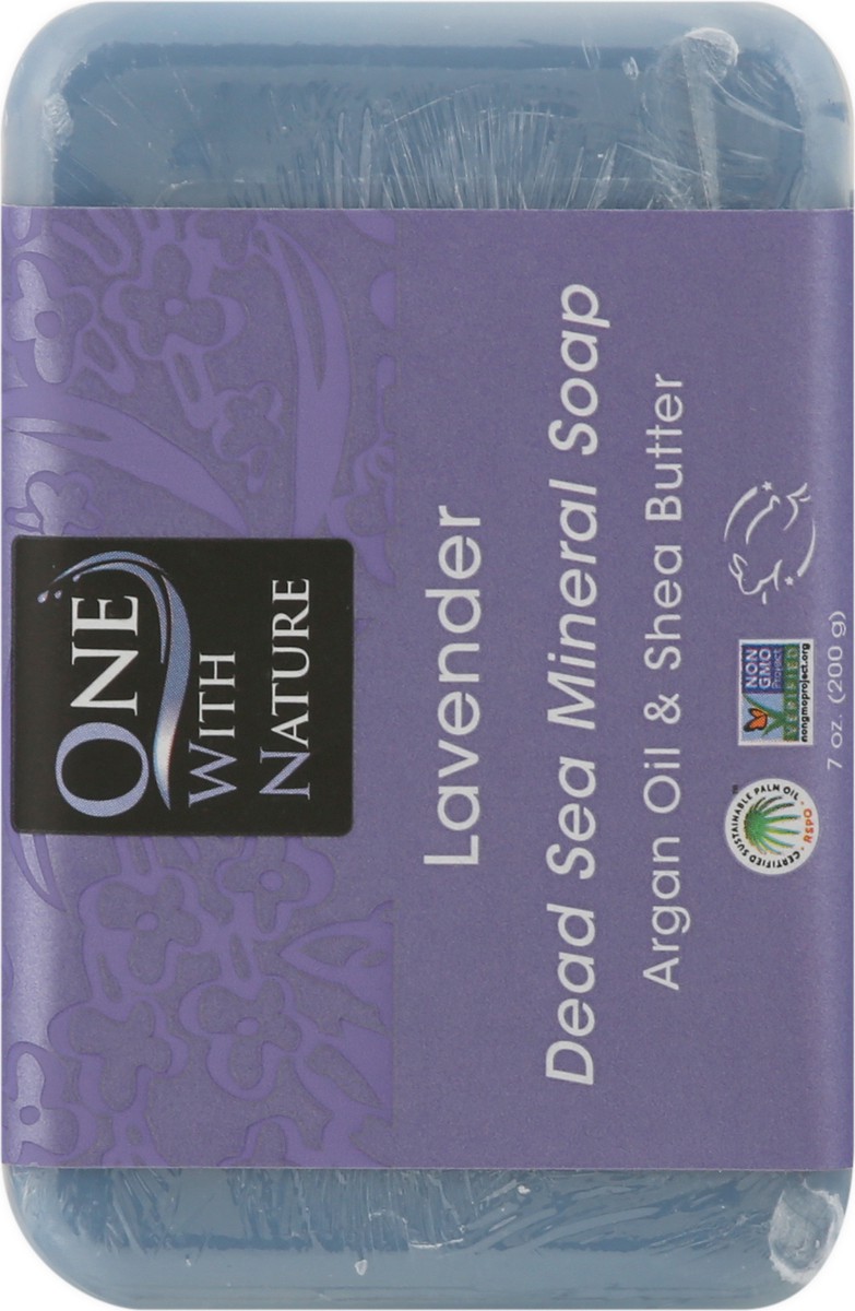 slide 7 of 9, One With Nature Dead Sea Mineral Lavender Soap 7 oz, 7 oz