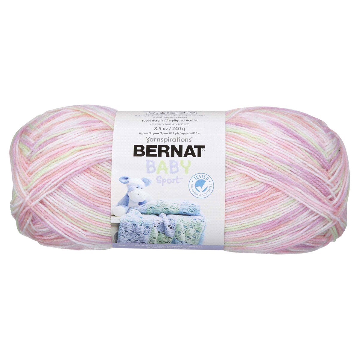 slide 1 of 1, Bernat Baby Sport, Tiny Tulips, 8.5 oz