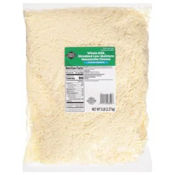First Street Whole Milk Mozzarella Cheese - 5 lb