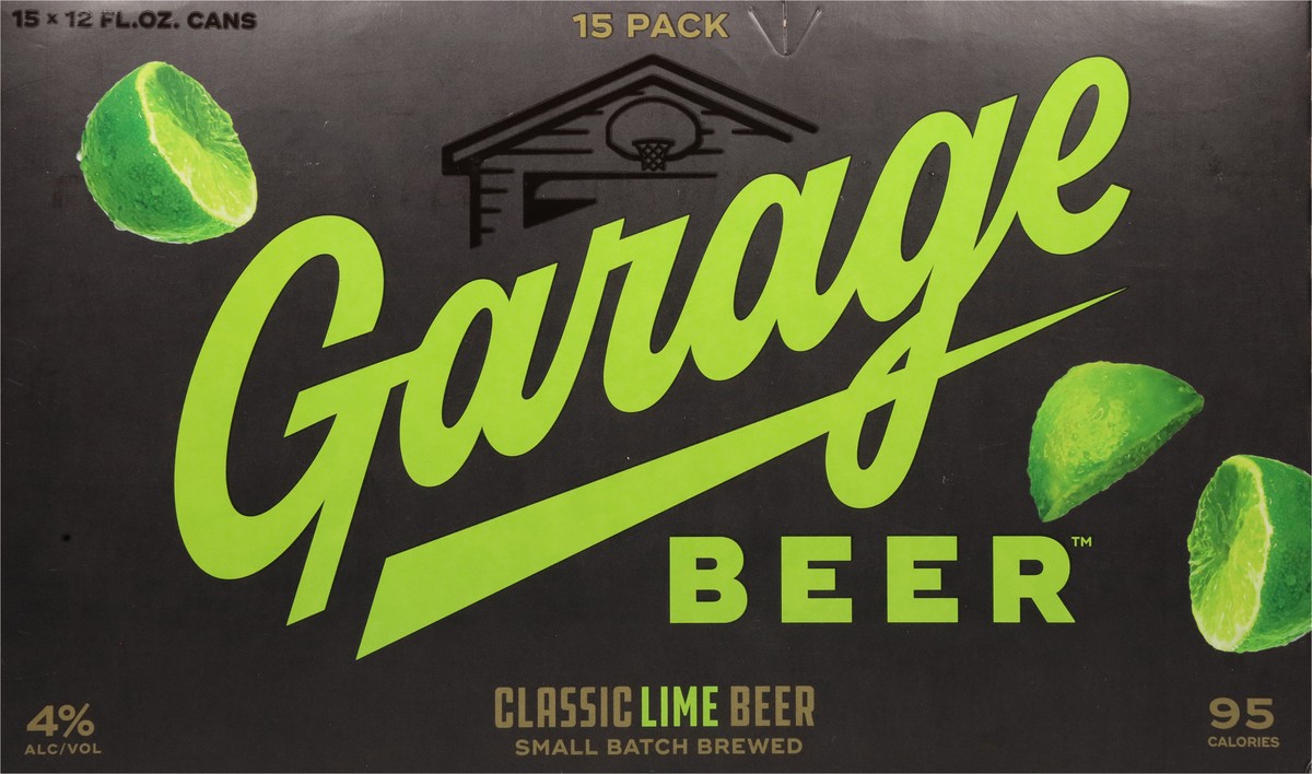 slide 3 of 12, Garage Beer Classic Lime Beer 15 - 12 fl oz Cans, 15 ct
