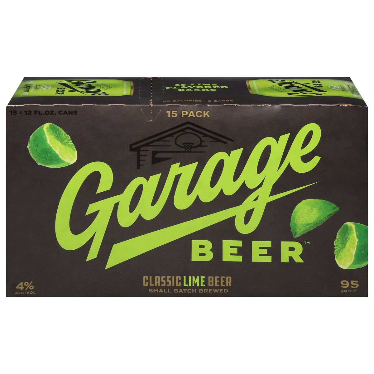 slide 4 of 12, Garage Beer Classic Lime Beer 15 - 12 fl oz Cans, 15 ct