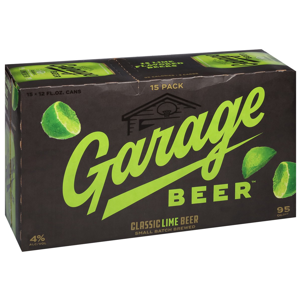 slide 6 of 12, Garage Beer Classic Lime Beer 15 - 12 fl oz Cans, 15 ct