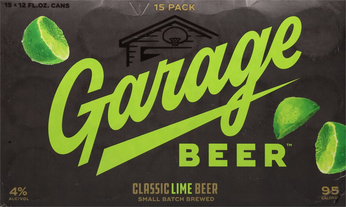 slide 7 of 12, Garage Beer Classic Lime Beer 15 - 12 fl oz Cans, 15 ct