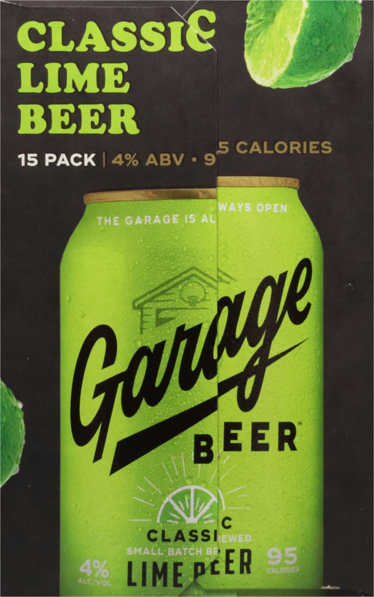 slide 8 of 12, Garage Beer Classic Lime Beer 15 - 12 fl oz Cans, 15 ct