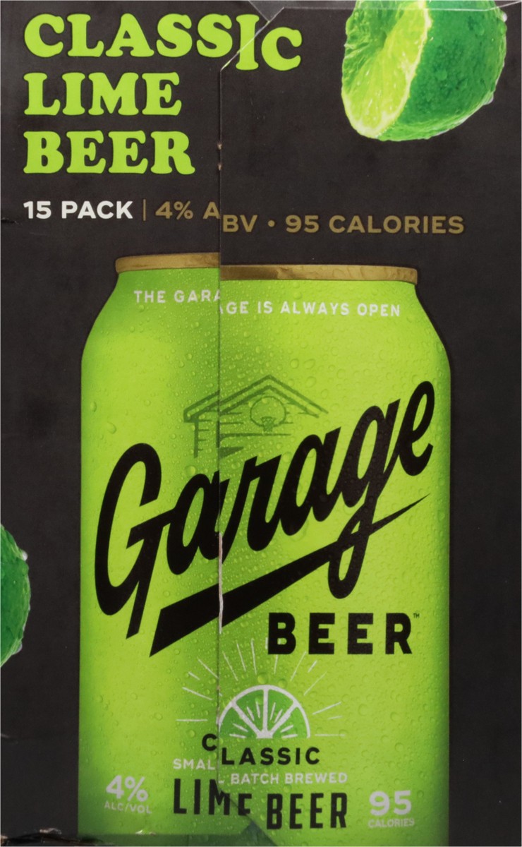 slide 9 of 12, Garage Beer Classic Lime Beer 15 - 12 fl oz Cans, 15 ct