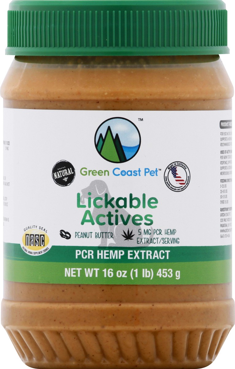 slide 6 of 7, Green Coast Pet Lickable Active Hemp Dog, 16 oz