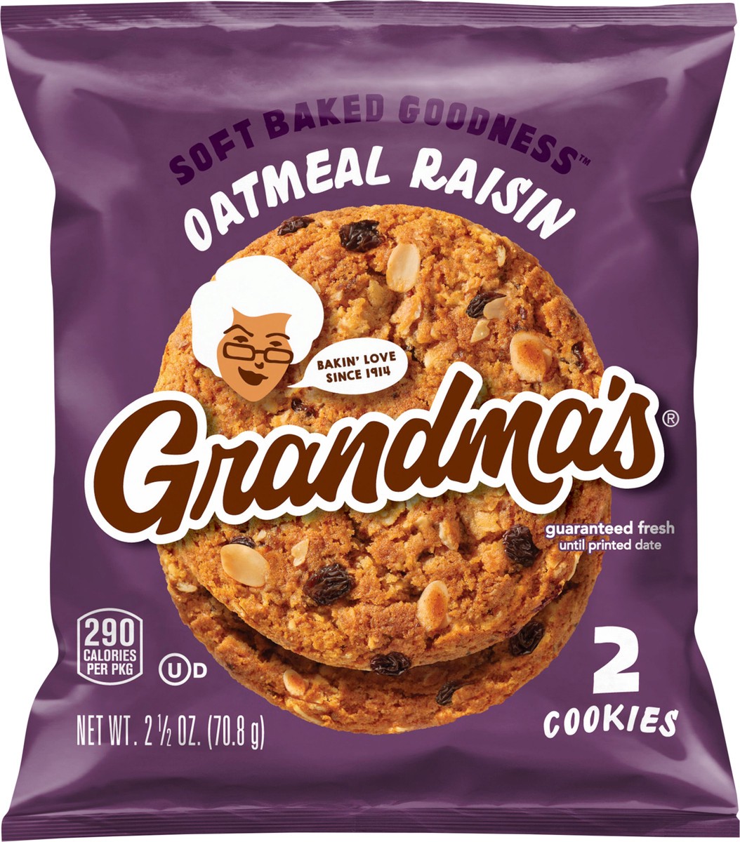 slide 3 of 8, Grandma's Cookies Oatmeal Raisin 2 1/2 Oz, 2.5 oz