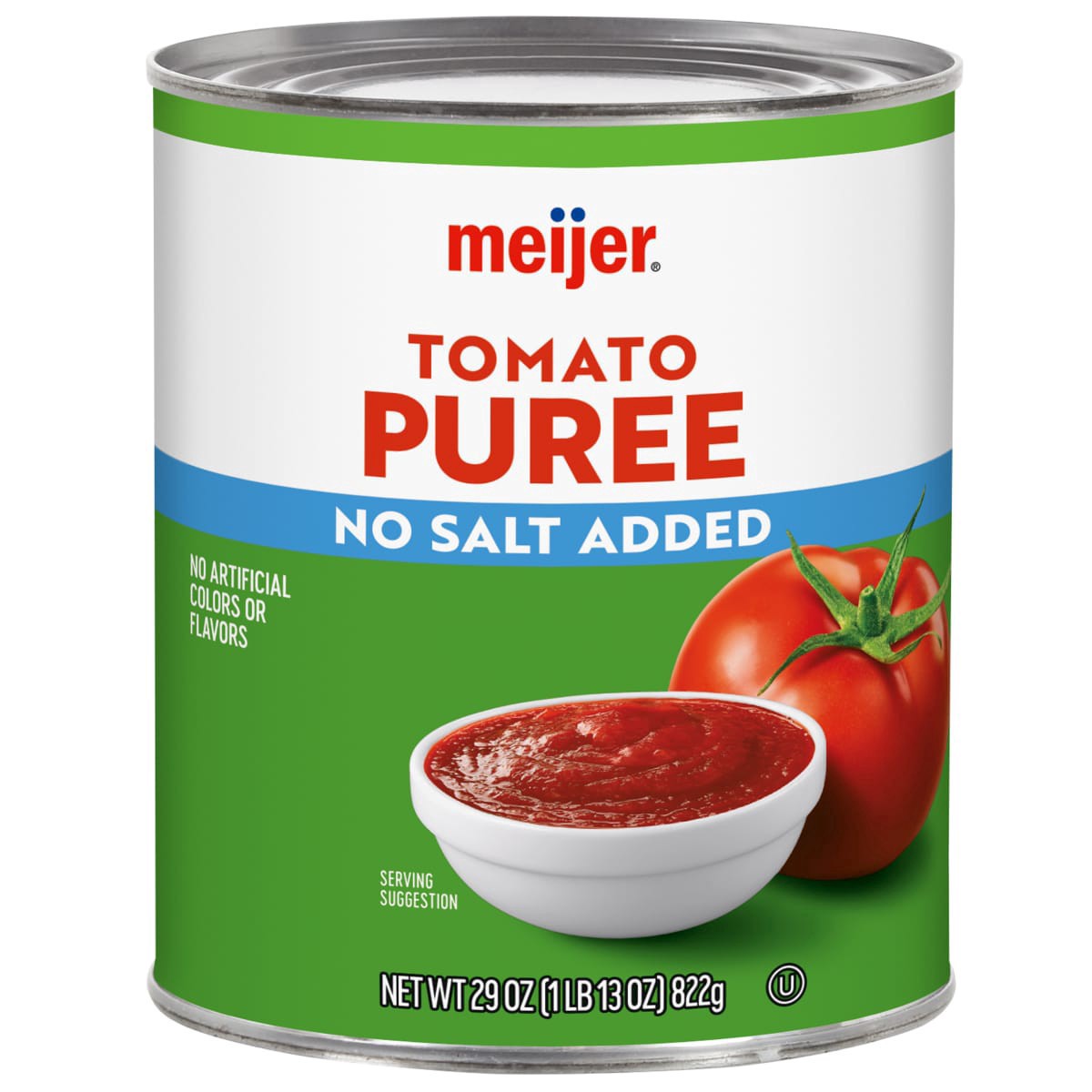 slide 1 of 5, Meijer No Salt Added Tomato Puree, 29 oz