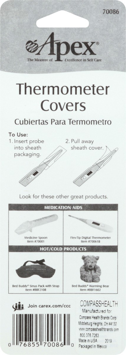 slide 11 of 11, Apex Thermometer Covers 1 ea, 1 ct