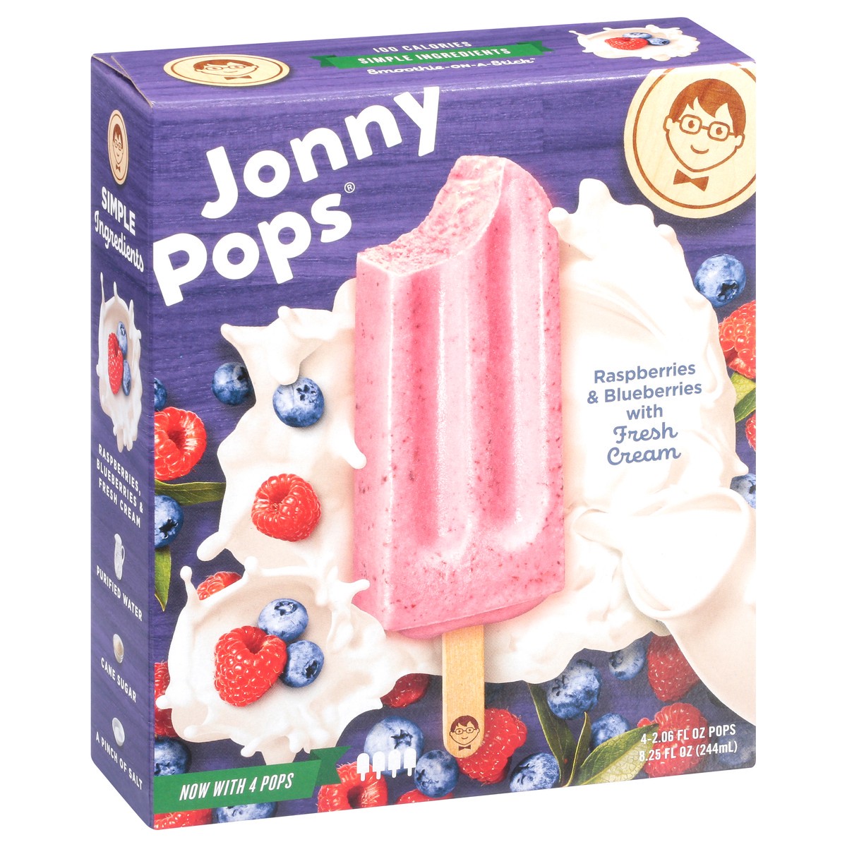 slide 13 of 14, Jonny Pops Raspberries & Blueberries Pops, 1 ct