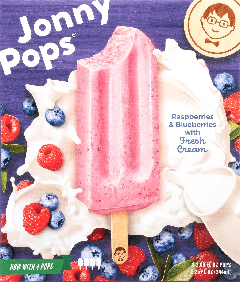 slide 4 of 14, Jonny Pops Raspberries & Blueberries Pops, 1 ct