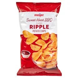 Meijer Ripple Sweet Heat Bbq Potato Chips, 7.75 Oz