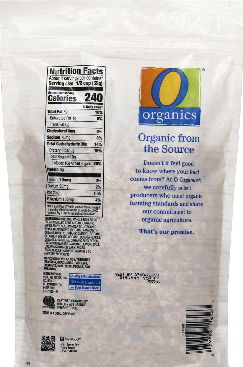 slide 5 of 7, O Orgnc Granola Chia Flax Quinoa, 