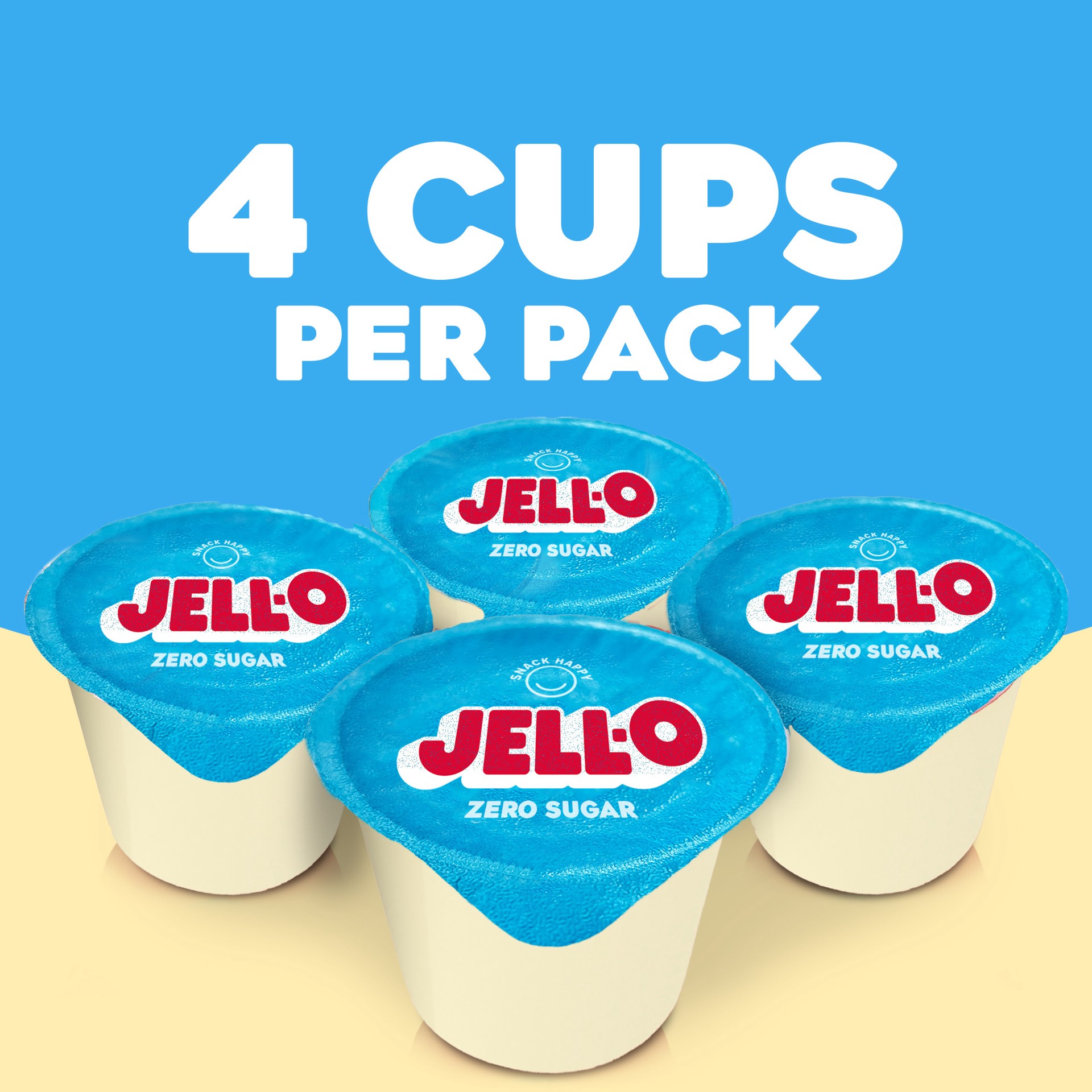 slide 4 of 5, Jell-O Vanilla Artificially Flavored Zero Sugar Ready-to-Eat Pudding Snack Cups, 4 ct Cups, 14.5 oz