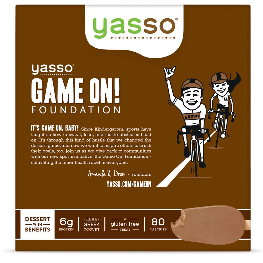 slide 6 of 6, Yasso Frozen Greek Yogurt Bars Chocolate Fudge Bars 3.5fl oz bars, 4 ct