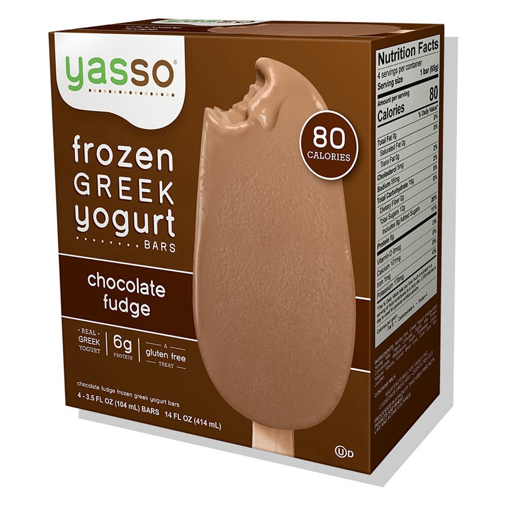 slide 2 of 6, Yasso Frozen Greek Yogurt Bars Chocolate Fudge Bars 3.5fl oz bars, 4 ct