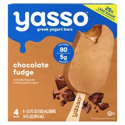 Yasso Frozen Greek Yogurt Bars Chocolate Fudge Bars 3.5fl oz bars