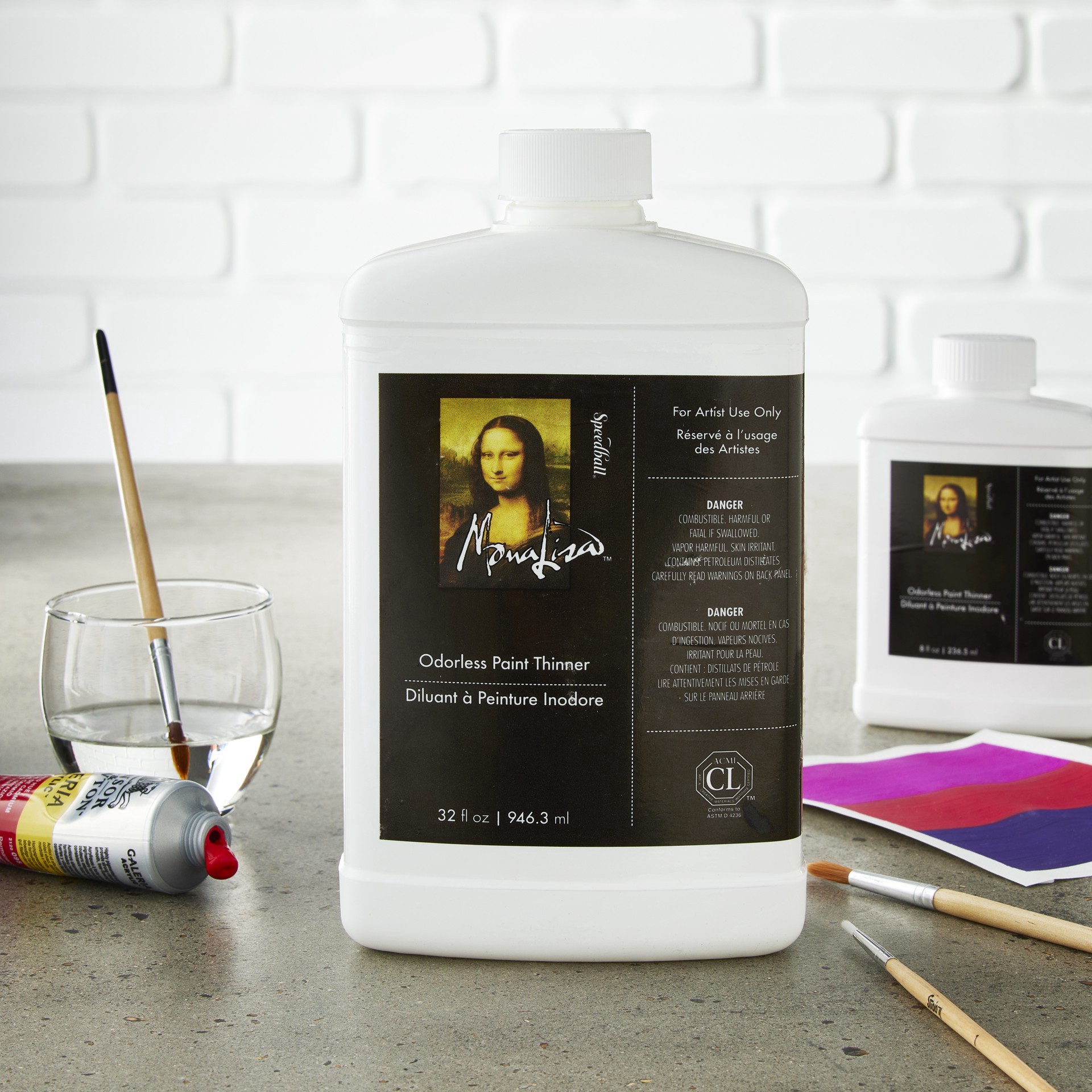 slide 2 of 2, Speedball Mona Lisa Odorless Paint Thinner, 32 fl oz