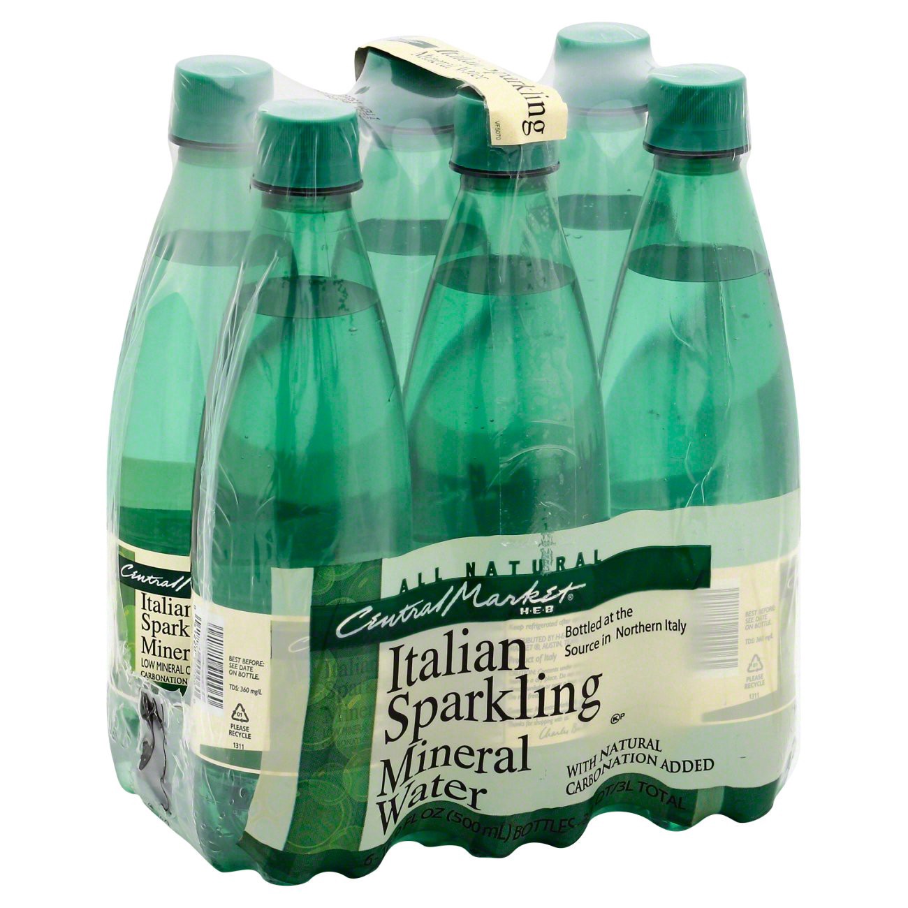slide 1 of 1, Central Market Italian Sparkling Mineral Water - 6 ct; 16.9 fl oz - 6 ct; 16.9 fl oz, 6 ct; 16.9 fl oz