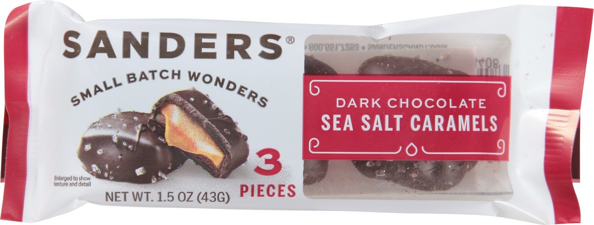 slide 2 of 9, Sanders Dark Chocolate Sea Salt Caramels 3 ea, 1.5 oz