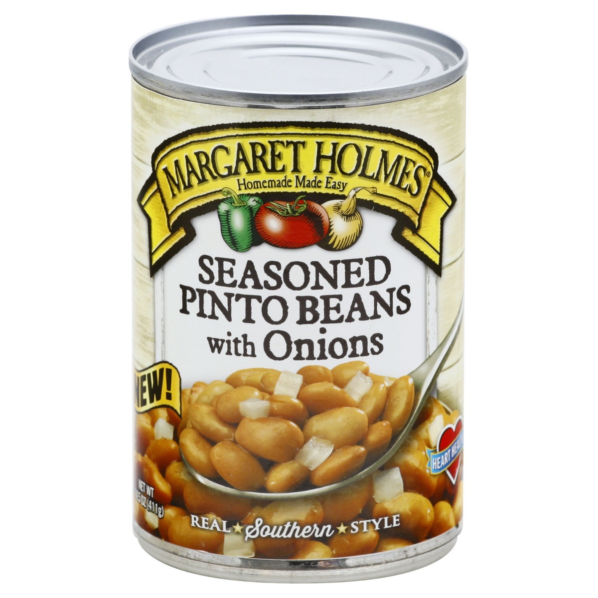 slide 1 of 1, Margaret Holmes Pinto Beans, with Onions, Seasoned, 14.5 oz