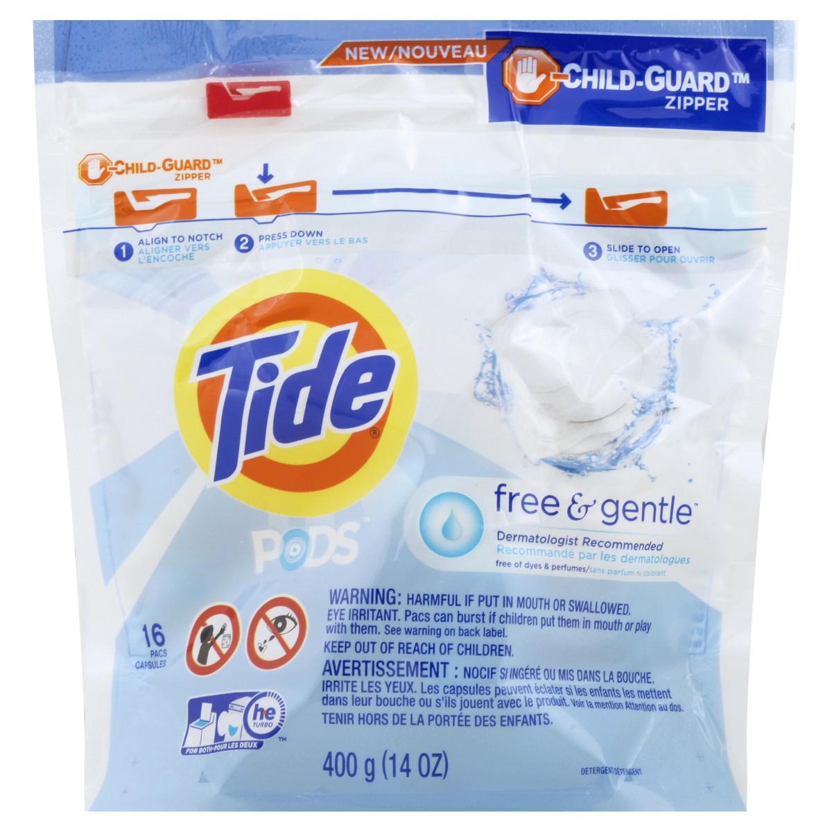 slide 2 of 3, Tide Detergent 16 ea, 16 ct