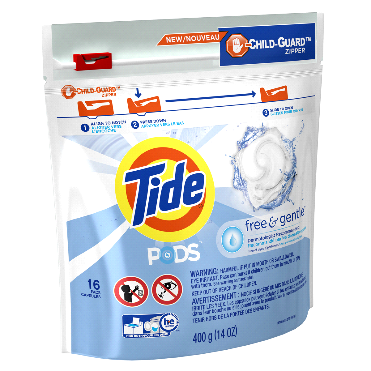 Tide He Pods Free Gentle Laundry Detergent Unscented 16 Ct | Shipt