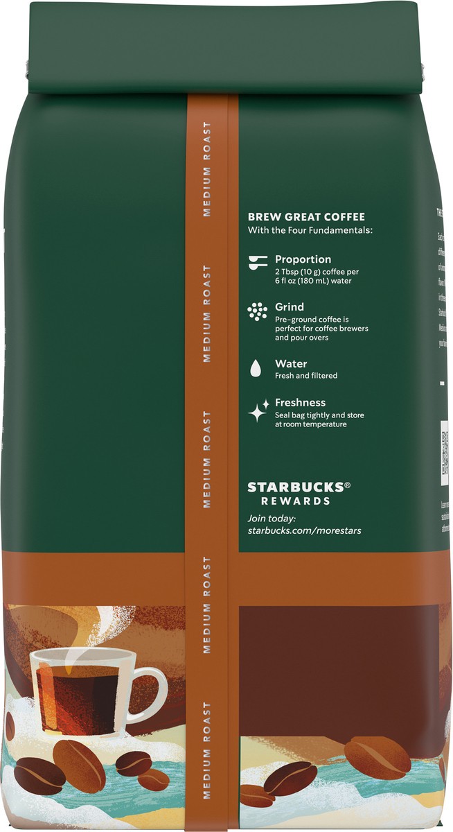 slide 2 of 8, Starbucks Ground Coffee, Medium Roast Coffee, Breakfast Blend, 100% Arabica, 1 Bag (12 Oz), 12 oz