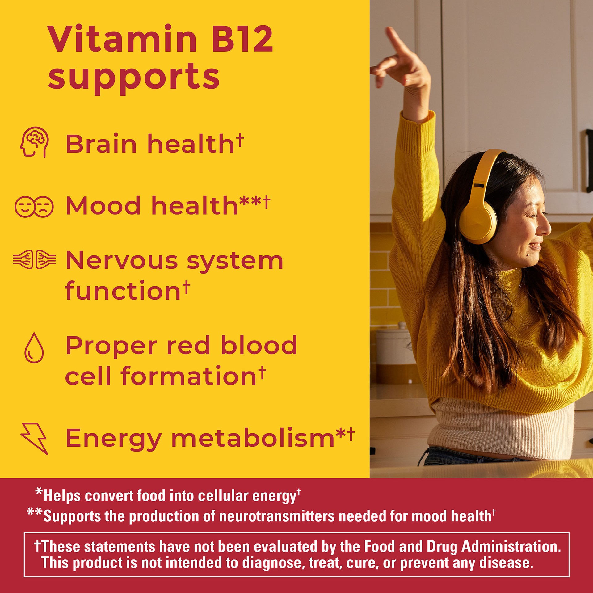 slide 5 of 8, Nature Made Zero Sugar Energy Vitamin B12 Gummies, Sugar Free Gummies, 110 Count, 110 ct