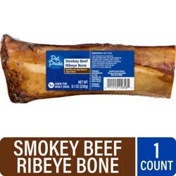 Pet Pride Smokey Beef Ribeye Bone Chew Adult Dog Treat, 1 ct / 8.1 oz