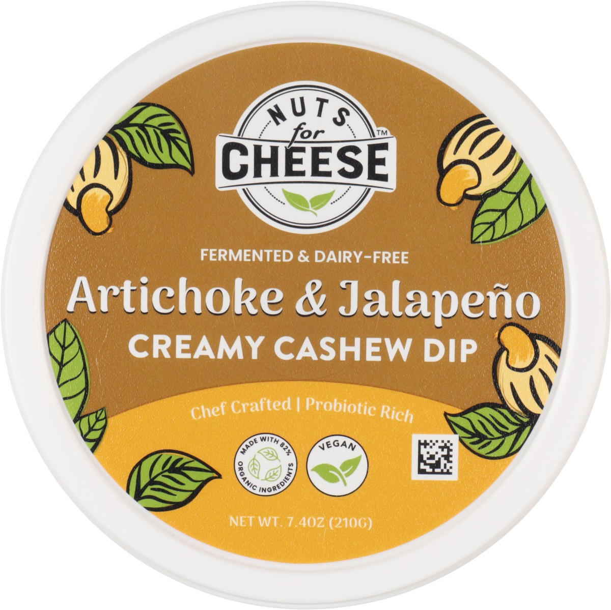 slide 10 of 13, Nuts for Cheese Creamy Artichoke & Jalapeno Cashew Dip 7.4 oz, 7.4 oz