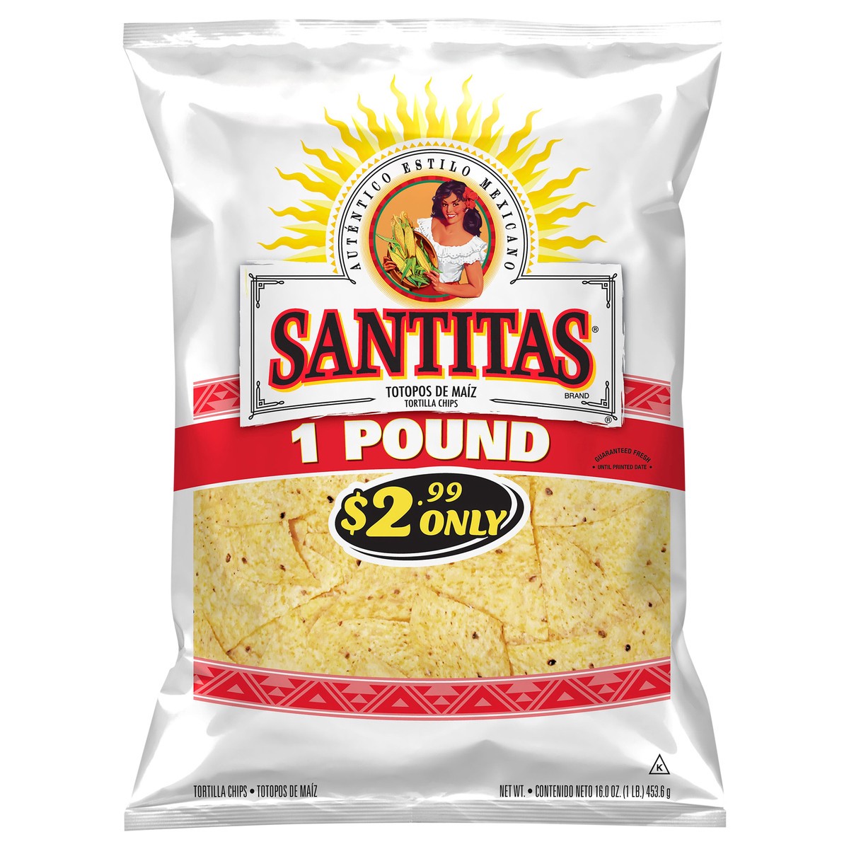 slide 1 of 3, Santitas Tortilla Chips 16 Oz, 16 oz