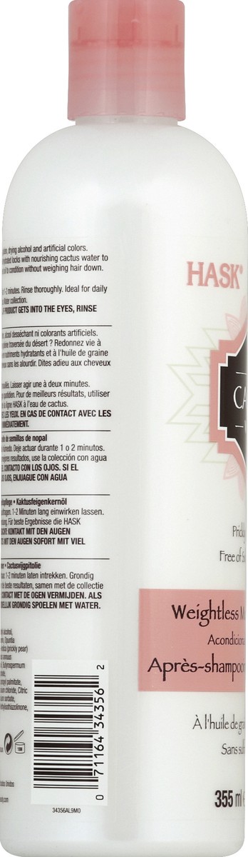 slide 3 of 6, Hask Weightless Moisture Conditioner Cactus Water, 12 oz