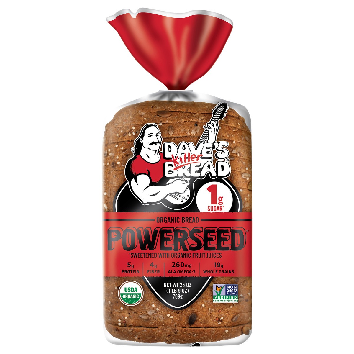 slide 1 of 14, Dave's Killer Bread Organic Powerseed Bread, 25 oz