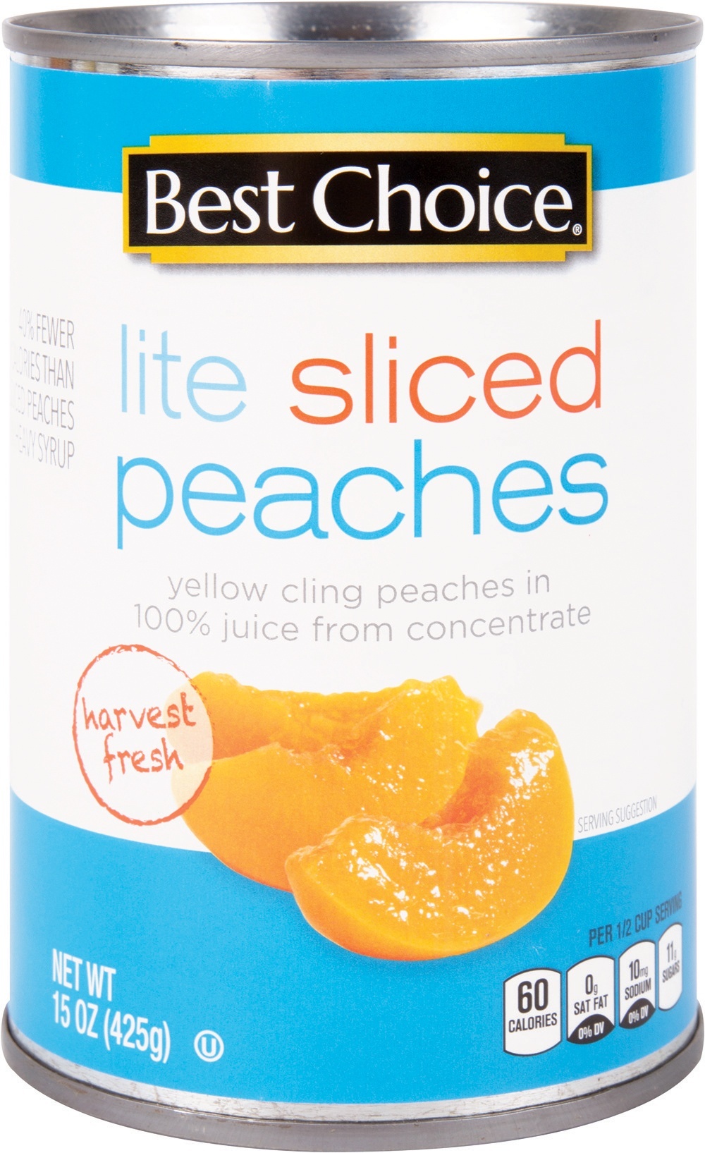 slide 1 of 1, Best Choice Lite Sliced Peaches, 15 oz