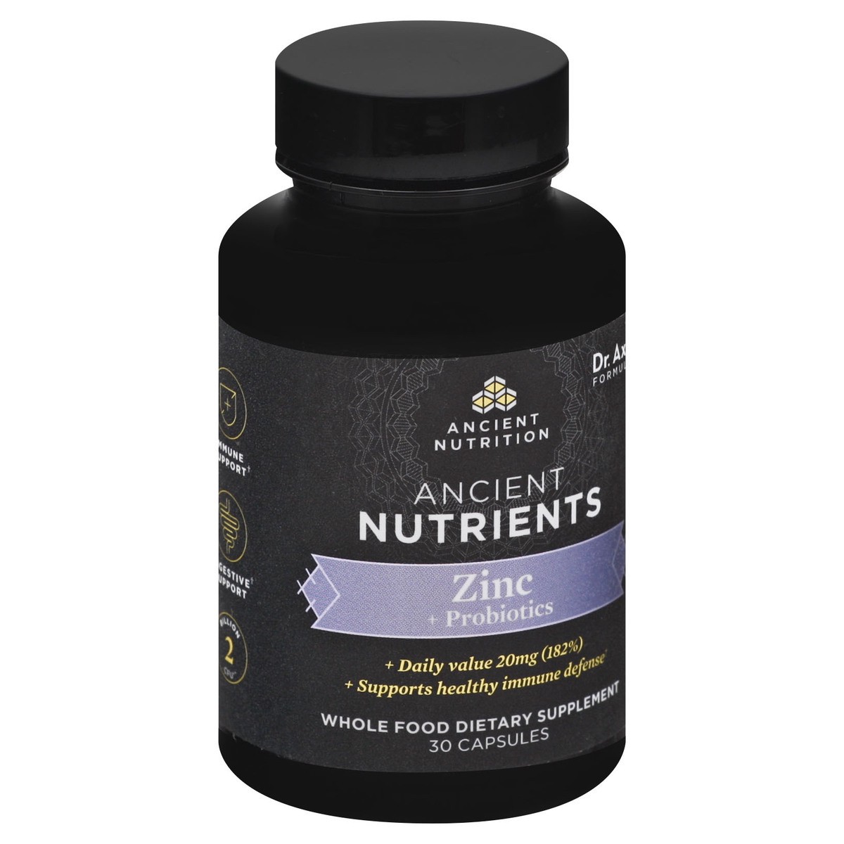 slide 5 of 9, Ancient Nutrition Ancient Nutrients Capsules Zinc + Probiotics 30 ea, 30 ct